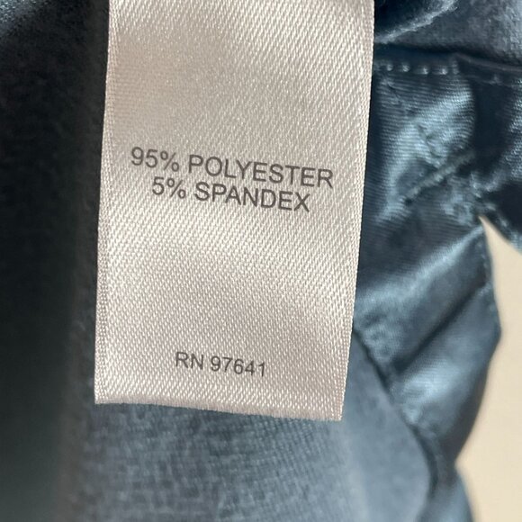 Pure Jill Womens Plus 2X Dusty Blue V Neck Long Sleeve Velour Velvet Tunic Top - Picture 7 of 12